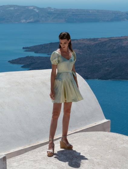 chicard satin short dress2
